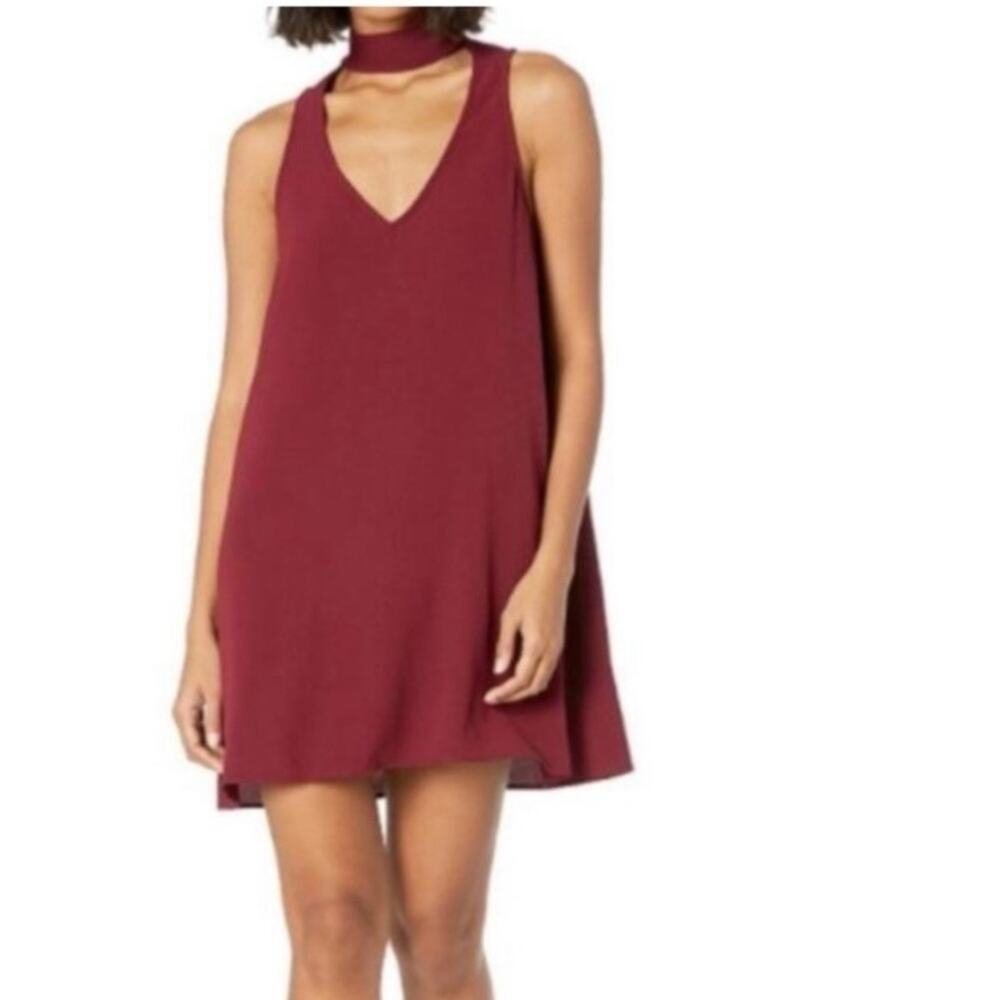 Show Me Your Mumu Friday Chocker burgundy pebble dress size Extra Small XS NWT